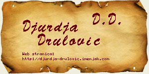 Đurđa Drulović vizit kartica